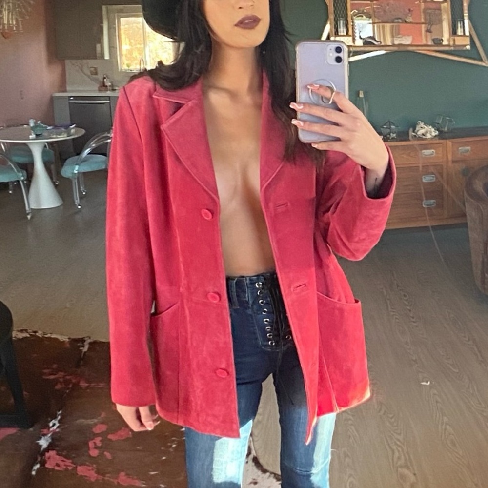 Vintage Pink Suede Jacket